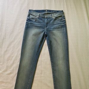 7 for all mankind straight leg midrise jeans for women. Size  30
